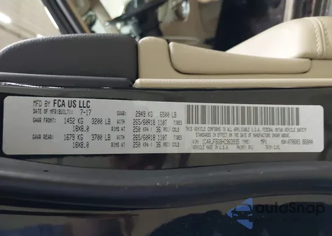 2017 Jeep Grand Cherokee Limited 4X4 z USA, uszkodzony, nr VIN 1C4RJFBG8HC963935